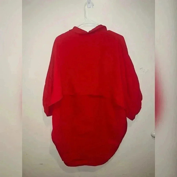 Diane Von Furstenberg Dale High Low Cape Batwing Silk Blazer - Picture 2 of 4